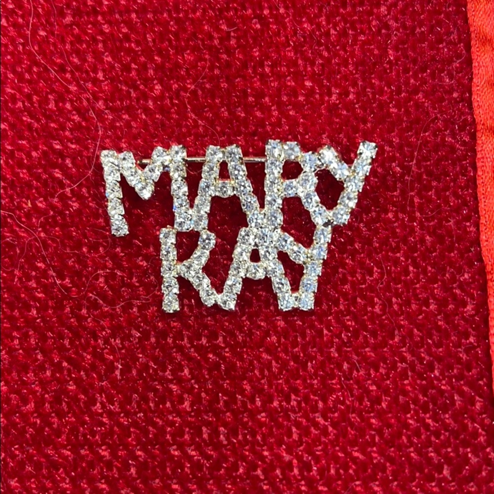 Mary Kay Pin.  Silver tone with rhinestones